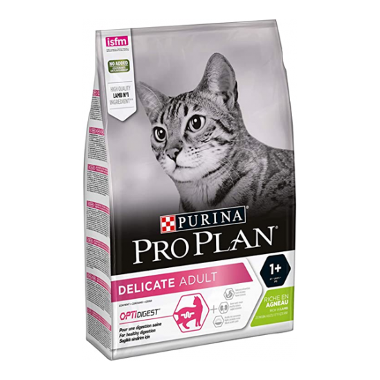 Purina pro plan croquettes chat delicate adult agneau 3kg