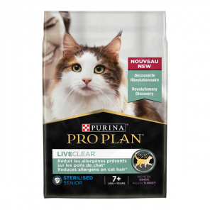 Purina pro plan croquettes liveclear sterilised adult 1+ riche en saumon 2.8kg