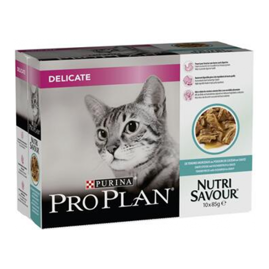 Purina pro plan nutrisavour chat delicate poisson 10x85g