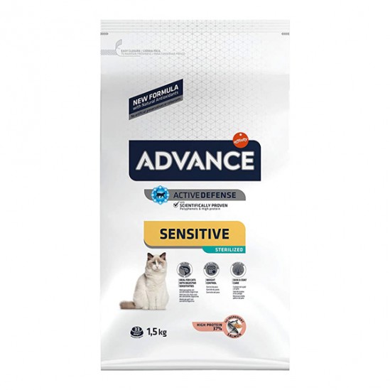 Advance Sensitive sterilized saumon chat + 12 mois 1,5kg