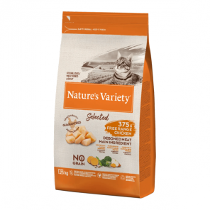 Nature's Variety Selected chat adulte stérilisé croquettes poulet sans céréales 1,25kg