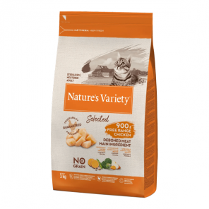 Nature´s Variety Selected poulet pour chat stérilisé 3kg