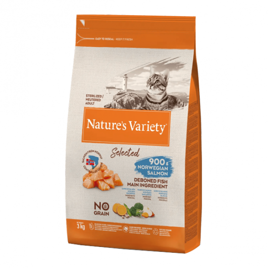 Nature´s Variety Selected saumon pour chat stérilisé 3kg