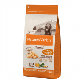 Nature´s Variety Selected medium maxi poulet croquettes pour chien adulte 2kg