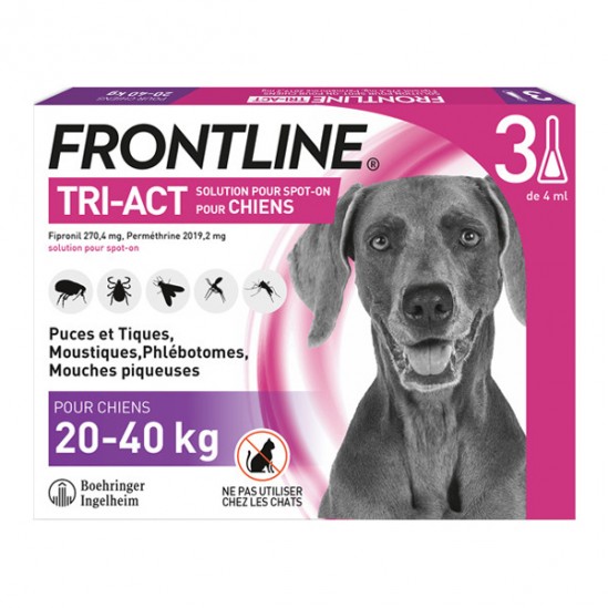 Mérial Frontline Tri-Act Chiens 2-5 Kg 3 Pipettes