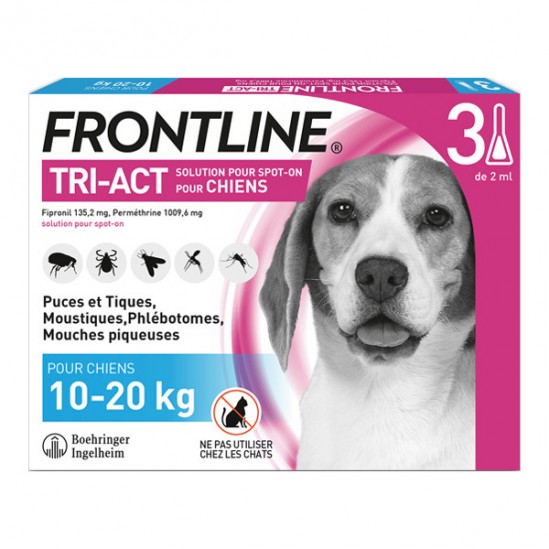 Mérial Frontline Tri-Act Chiens 10 à 20Kg 3x2ml