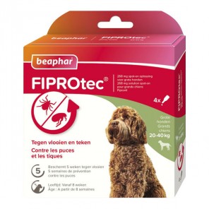 Beaphar Fiprotec 134 mg solution spot-on chien moyen (10-20kg) 4 pipettes