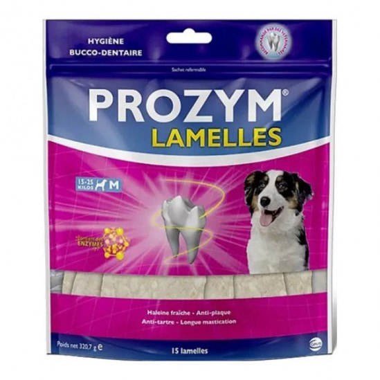 Ceva Prozym M pour chien 15 à 25kg - 15 lamelles à mâcher