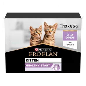 Purina Pro Plan Kitten Healthy Start sauce à la dinde 10 sachets x 75gr