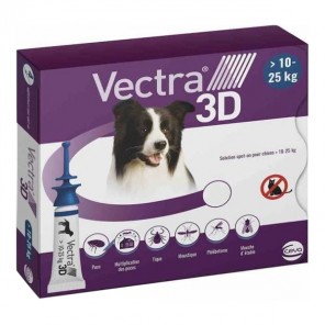 Ceva Vectra 3D pour chien 1,5 à 4kg 12 pipettes