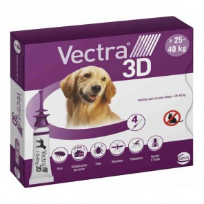 Ceva Vectra 3D pour chien 1,5 à 4kg 12 pipettes