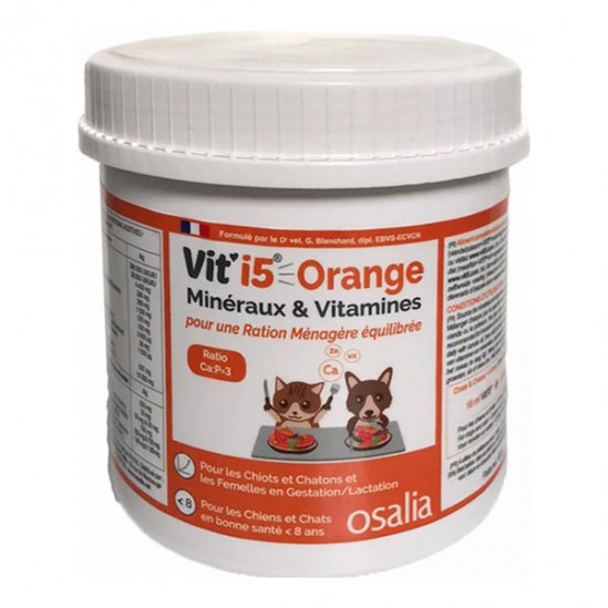 Osalia Vit'I5 Orange pour chien et chat moins de 8 ans 600gr