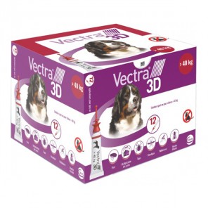 Ceva Vectra 3D pour chien 1,5 à 4kg 12 pipettes