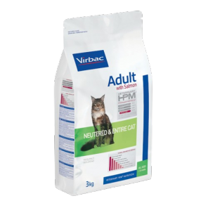 Virbac HPM Adult Neuteured croquettes chat Saumon 3kg