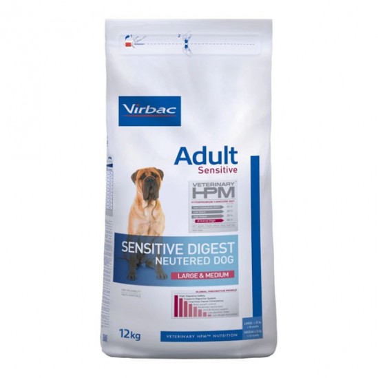 Virbac HPM Neutered Sensitive large & medium croquettes 12kg