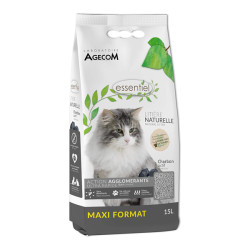 Agecom Litière naturelle charbon actif chat 15L