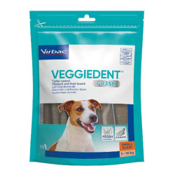 Virbac VeggieDent Fresh S chien de 5 à 10kg 15 lamelles