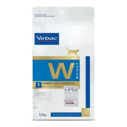 Virbac Veterinary HPM chat Perte poids et diabète croquettes 1,5kg