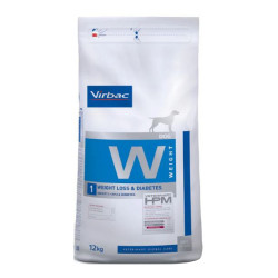 Virbac Veterinary HPM chiens perte poids et diabète W1 croquettes 12kg