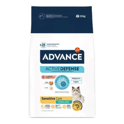 Advance Active Defense Sensitive Care chat adulte stérilisé croquettes saumon 10kg