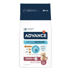 Advance Active Defense Vitality chien senior grande race croquettes poulet 12kg