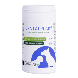 GreenVet Dentalplak dentifrice poudre pour chien et chat 50gr