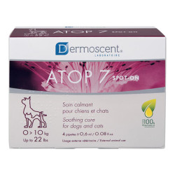 Dermoscent Atop 7 Spot-on chiens et chats 0-10kg 4 pipettes de 0,6ml