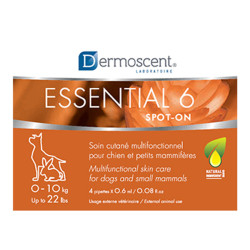 Dermoscent Essential 6 Spot-on chien et petits mamifères 0-10kg 4 pipettes de 0,6ml