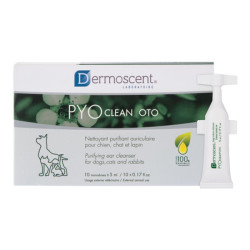 Dermoscent PYOclean Oto chien, chat et lapin 10 monodoses de 5ml