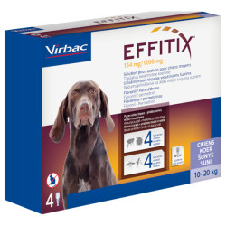 Virbac Effitix chien antiparasitaires 10 à 20kg - 4 pipettes