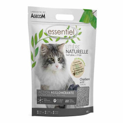 Agecom Essentiel Litière naturelle charbon actif 6L