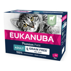 Eukanuba chat adulte pâté agneau sans céréales 12 x 85gr