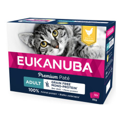 Eukanuba chat adulte pâté sans céréales poulet 12 x 85gr