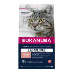 Eukanuba croquettes sans céréales chat senior + 7 ans 2kg