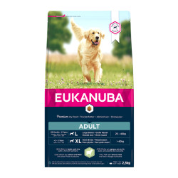 Eukanuba Adult croquettes agneau et riz pour chien adulte grande race 2,5kg