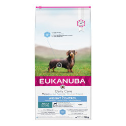 Eukanuba Daily Care contrôle du poids chien adulte petite et moyenne race croquettes poulet 12kg