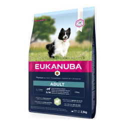 Eukanuba chien adulte petite et moyenne race croquettes agneau et riz 2,5kg