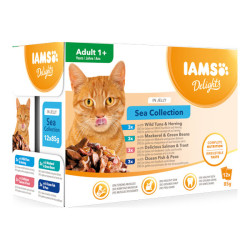 Iams Delights chat adulte gelées de la mer 12 x 85gr