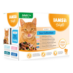 Iams Delights chat adulte bouchées de la mer 12 x 85gr