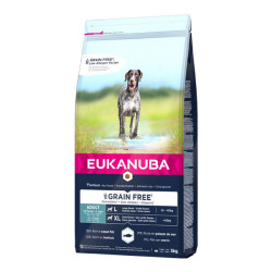 Eukanuba chien adulte grande race croquettes saumon frais congelé sans céréales 3kg