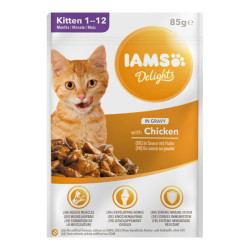 Iams Delights chaton bouchées poulet 12 x 85gr