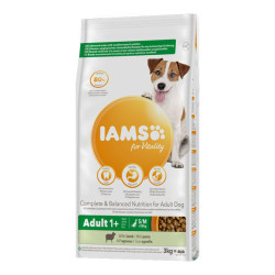 Iams Vitality chien adulte petite et moyenne race croquettes agneau 3kg