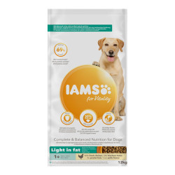 Iams Vitality allégé chiens adulte petite et moyenne race croquettes poulet 12kg