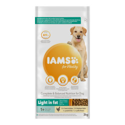 Iams Vitality allégé chiens adulte petite et moyenne race croquettes poulet 3kg