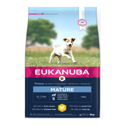 Eukanuba chien mature petite race croquettes poulet frais 3kg