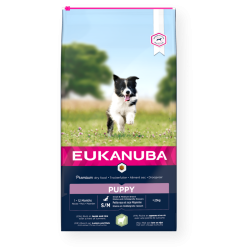 Eukanuba chiot petite et moyenne races croquettes agneau et riz 12kg