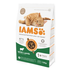 Iams chat adulte croquettes agneau 1,5kg