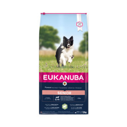 Eukanuba chien sénior petites et moyenne race croquettes agneau et riz 12kg