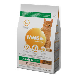 Iams Vitality chat adulte croquettes saumon 1,5kg