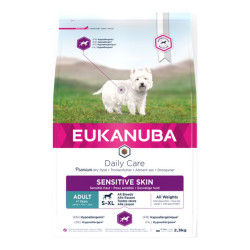 Eukanuba Daily Care chien adulte peau sensible croquettes poisson de mer 2,3kg